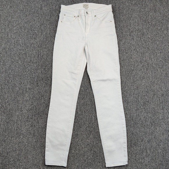 J.Crew 9" Toothpick High Rise Skinny Jeans 25 White B3584 Minimalist — photo 2